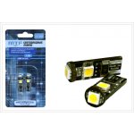 Комплект (2шт) светодиодных ламп MTF Light  W5W T10 3 LED бесцокольная 12V с обманкой 5000К (Белый). Корея   W5W50CAN