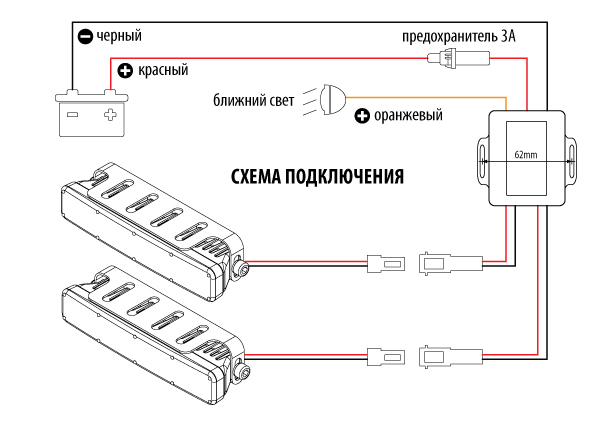 Дневные ходовые огни MTF DRL LDL125 Light CITY 6000K 14Вт 320Lm 12,5см