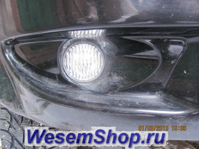 Дополнительная Противотуманная фара Wesem 4hm 416.11 в бампере УАЗ Патриот  www.WesemShop.ru